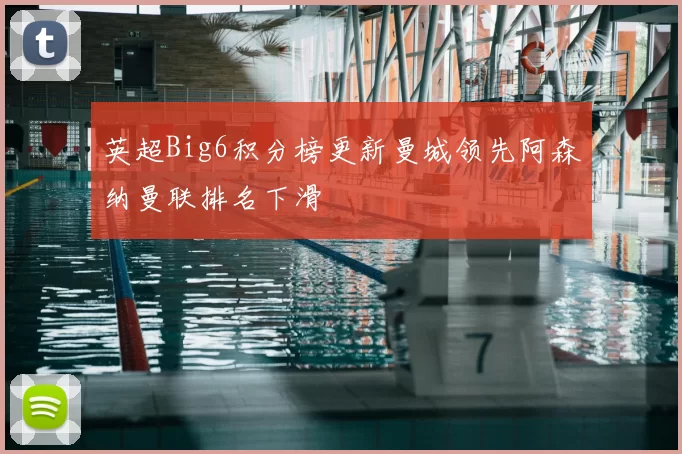 英超Big6积分榜更新曼城领先阿森纳曼联排名下滑